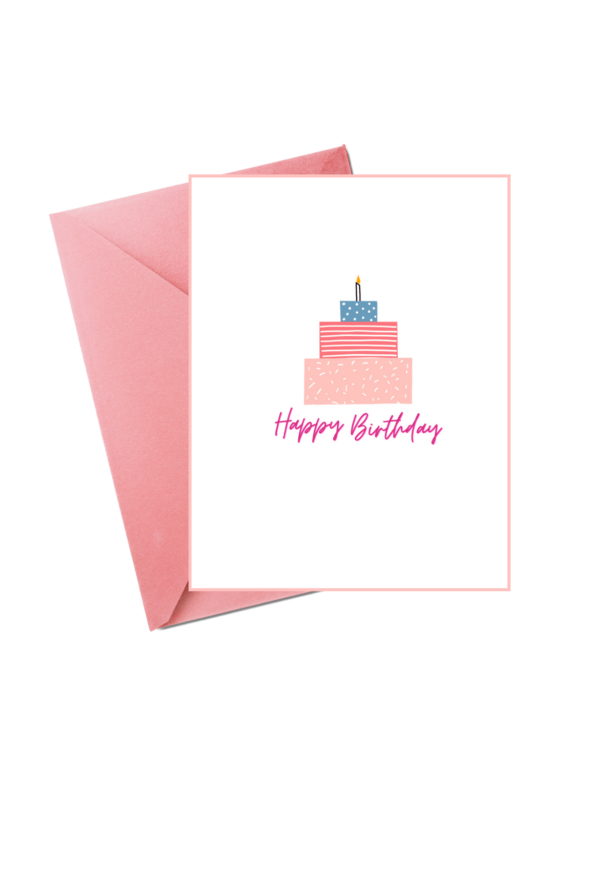 Happy Birthday with a Slice of Cake
